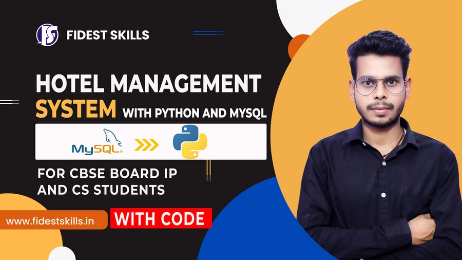 Hotel Management system with python and mysql for CBSE  board ip and-cs students by nayan kumar dhibar Image